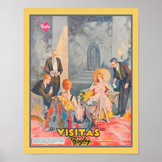 Póster Anuncio de Bagley Tea Biscuit de 1932 (Frente)