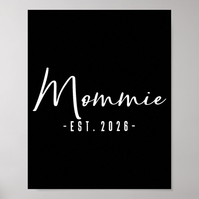 Póster Anuncio de bebé de nueva mamá est (Frente)
