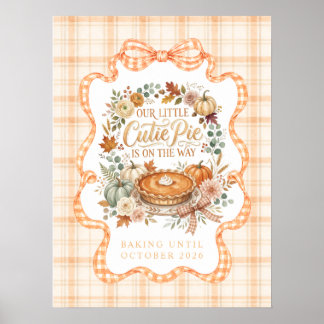 Póster Anuncio de Bebé Tarta de Calabaza Cutie Pie