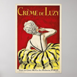 Póster Anuncio de belleza art nouveau francesa Crema de L