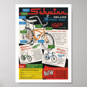 Póster Anuncio de Bicicleta Antigua