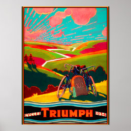 Póster Anuncio de bicicleta de época - Bicicleta en la la