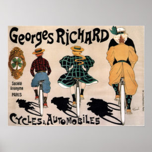 Póster Anuncio de bicicleta francés vintage