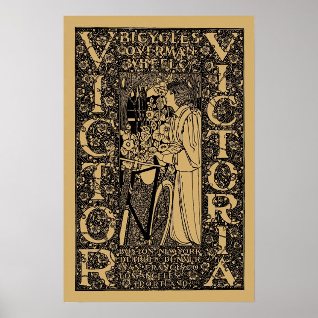 Póster Anuncio de bicicletas Victor, Victoria (Frente)