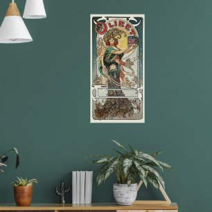 Póster Anuncio de Biscuits Franceses de la era victoriana