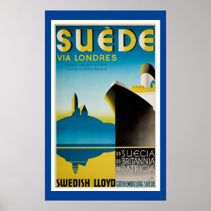 Póster Anuncio de buque Ante de Suecia