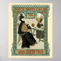 Anuncio de cacao holandés de estilo Art Nouveau