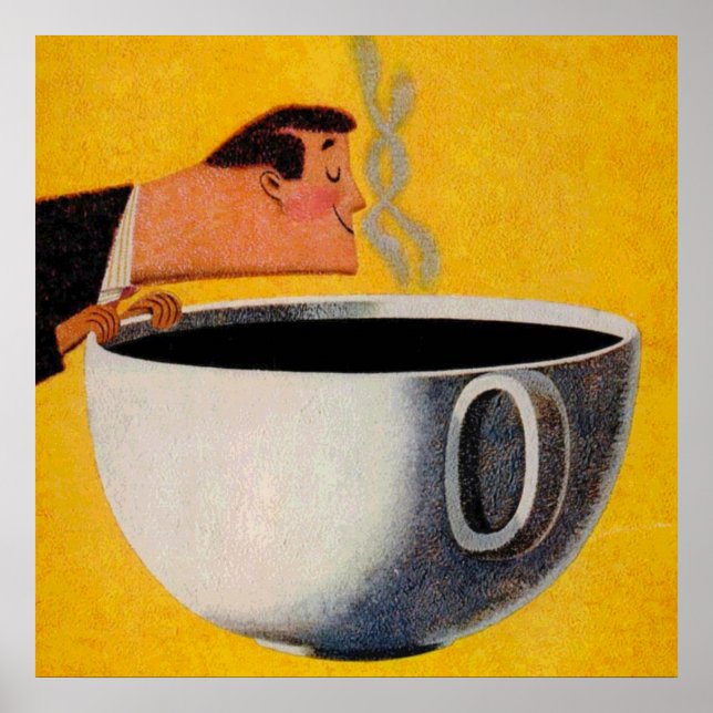 Póster Anuncio de café de época (Frente)