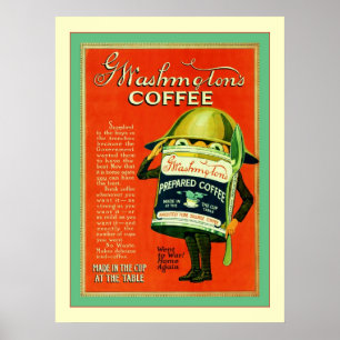 Póster Anuncio de café de época