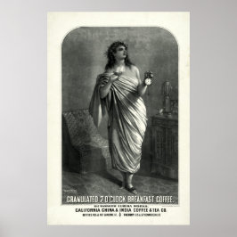 Póster Anuncio de Café Vintage 1896