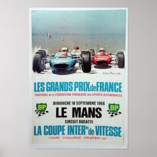 Póster Anuncio de carreras de limones de 1966