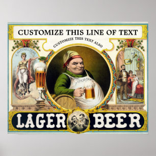 Póster Anuncio de cerveza de 1879