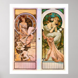 Póster Anuncio de champán de Alphonse Mucha