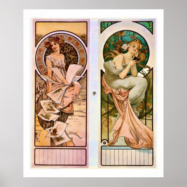 Póster Anuncio de champán de Alphonse Mucha (Frente)