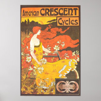 Póster Anuncio de ciclo de media luna estadounidense vint