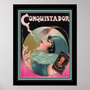 Póster Anuncio de cigarrillo Art Déco de los años 1930