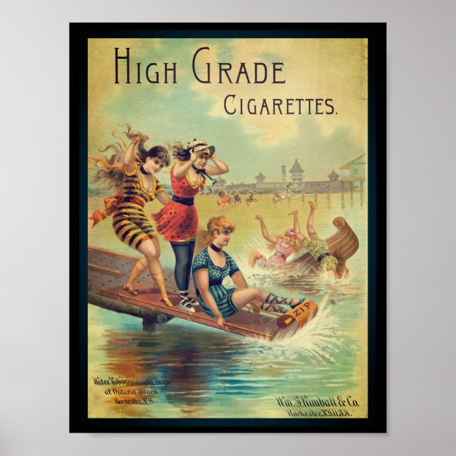 Póster Anuncio de cigarrillos de alto grado de cosecha de (Frente)