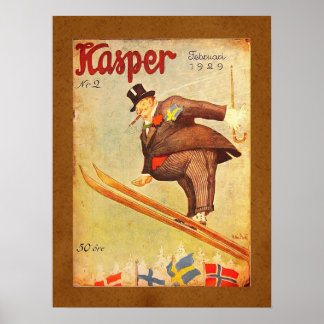 Póster Anuncio de cigarro escandinavo vintage