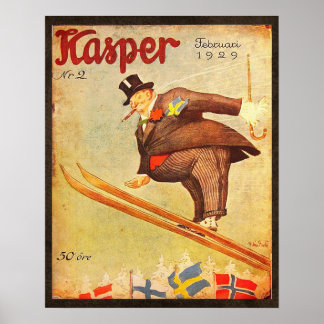 Póster Anuncio de cigarro escandinavo vintage
