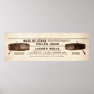 Póster Anuncio de cigarros de Lucke de 1899