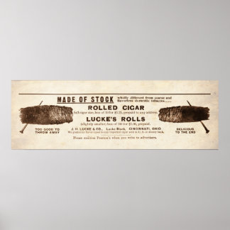 Póster Anuncio de cigarros de Lucke de 1899