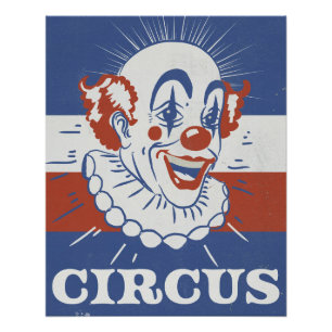 Póster Anuncio de circo vintage