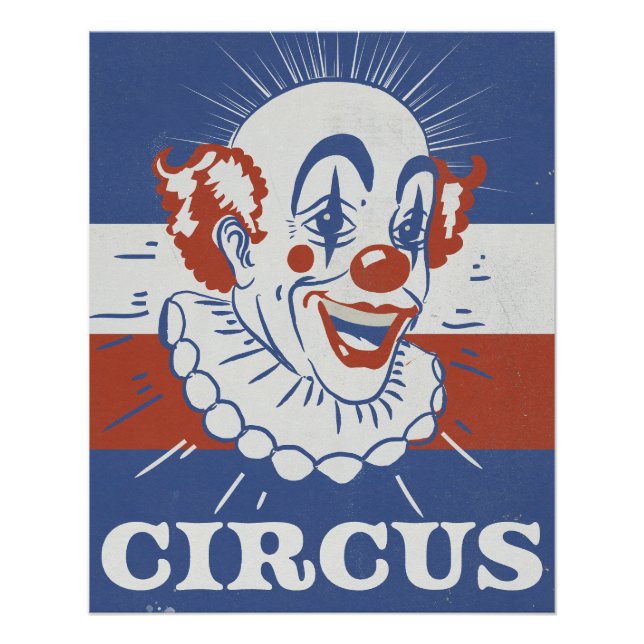 Póster Anuncio de circo vintage (Anverso)