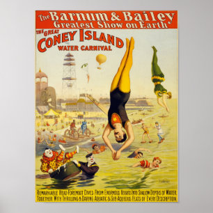 Póster Anuncio de circo vintage
