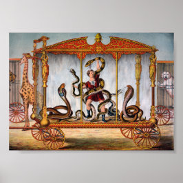 Póster Anuncio de circo vintage