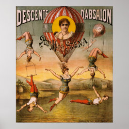 Póster Anuncio de circo vintage