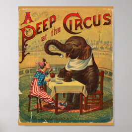 Póster Anuncio de circo vintage