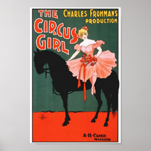 Póster Anuncio de circo vintage