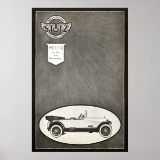 Póster Anuncio de coche de Stutz de 1919