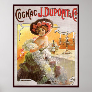 Póster Anuncio de Cognac vintage
