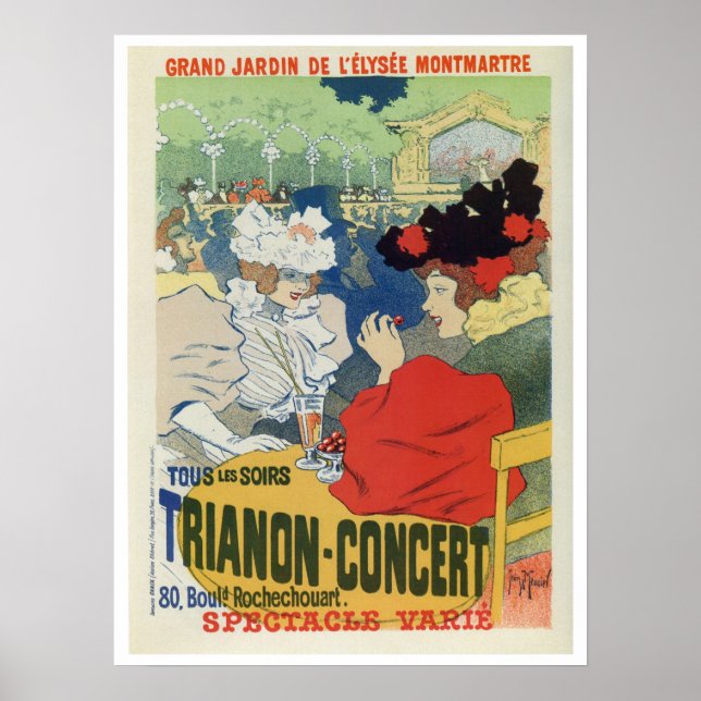 Póster Anuncio de concierto de Trianon Paris (Frente)