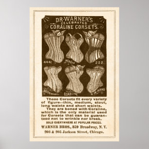 Póster Anuncio de Coralinas de 1890