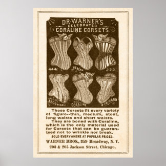 Póster Anuncio de Coralinas de 1890