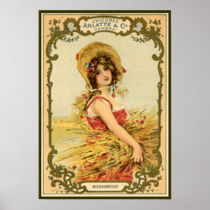 Póster Anuncio de Cosecha de Achicoria