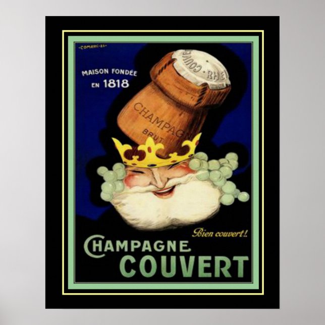 Póster Anuncio de cosecha de champán impreso 16x20 (Frente)