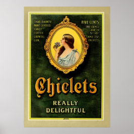 Póster Anuncio de cosecha de chiclets de manta de leche d