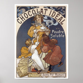 Póster Anuncio de cosecha de chocolate ideal