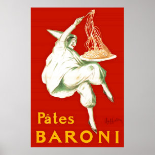 Póster Anuncio de cosecha de pates Baroni Cappiello