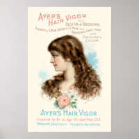 Anuncio de cuidado de pelo de la época victoriana