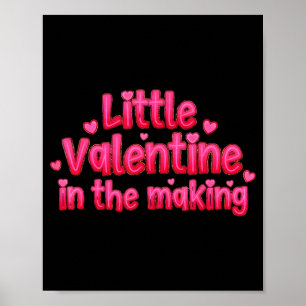 Póster Anuncio de Embarazo Día de San Valentín Little Val