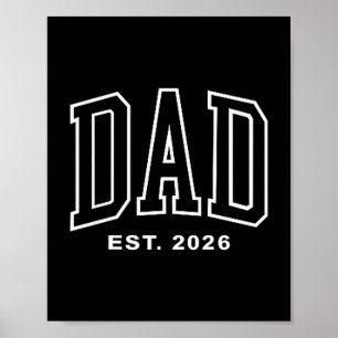 Póster Anuncio de Embarazo para Papá 2026 para el Día del