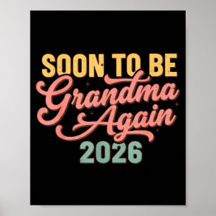 Póster Anuncio de Embarazo Pronto Abuela de Nuevo 20