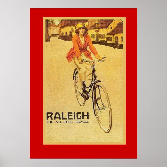 Póster Anuncio de época, bicicletas de Raleigh (Frente)