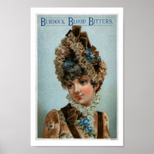 Póster Anuncio de época Cerveza amarga de sangre de bardá