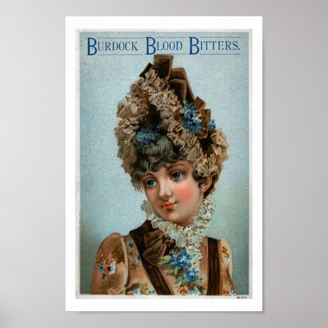 Póster Anuncio de época Cerveza amarga de sangre de bardá (Frente)