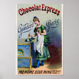 Póster Anuncio de época - Chocolate francés,